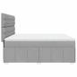 Preview: Boxspringbett mit Matratze Hellgrau 180x200 cm Stoff