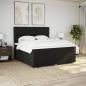 Preview: Boxspringbett mit Matratze Schwarz 180x200 cm Stoff