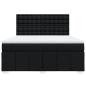 Preview: Boxspringbett mit Matratze Schwarz 180x200 cm Stoff