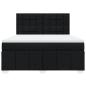 Preview: Boxspringbett mit Matratze Schwarz 180x200 cm Stoff