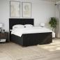Preview: Boxspringbett mit Matratze Schwarz 180x200 cm Stoff