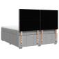 Preview: Boxspringbett mit Matratze Hellgrau 180x200 cm Stoff