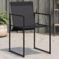 Preview: ARDEBO.de - Gartenstühle 4 Stk. Schwarz Stahl und Textilene