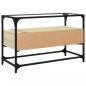 Preview: TV-Schrank mit Glasplatte Sonoma-Eiche 80x35x51cm Holzwerkstoff