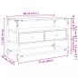 Preview: TV-Schrank mit Glasplatte Sonoma-Eiche 80x35x51cm Holzwerkstoff