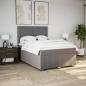 Preview: Boxspringbett mit Matratze Taupe 140x200 cm Stoff