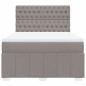 Preview: Boxspringbett mit Matratze Taupe 140x200 cm Stoff
