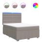 Preview: Boxspringbett mit Matratze Taupe 140x200 cm Stoff