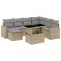 Preview: 8-tlg. Garten-Sofagarnitur mit Kissen Beige Poly Rattan