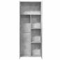 Preview: Highboard Betongrau 70x35x180 cm Holzwerkstoff