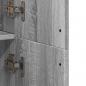 Preview: Highboard Grau Sonoma 70x35x180 cm Holzwerkstoff