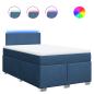 Preview: Boxspringbett mit Matratze Blau 120x190 cm Stoff