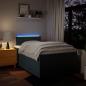 Preview: Boxspringbett mit Matratze Blau 120x190 cm Stoff