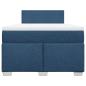 Preview: Boxspringbett mit Matratze Blau 120x190 cm Stoff