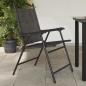 Preview: ARDEBO.de - Klappbare Gartenstühle 4 Stk. Graumeliert Stahl und Textilene