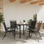 Preview: Klappbare Gartenstühle 4 Stk. Graumeliert Stahl und Textilene