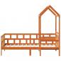 Preview: Tagesbett mit Dach Wachsbraun 90x200 cm Massivholz Kiefer
