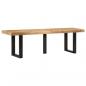 Preview: ARDEBO.de - Bank 160 cm Raues Mangoholz und Stahl