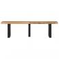 Preview: Bank 160 cm Raues Mangoholz und Stahl