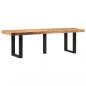 Preview: Bank 160 cm Raues Mangoholz und Stahl
