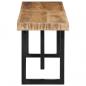 Preview: Bank 160 cm Raues Mangoholz und Stahl