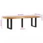 Preview: Bank 160 cm Raues Mangoholz und Stahl