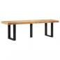Preview: Bank 160 cm Raues Mangoholz und Stahl