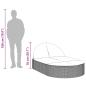 Preview: Doppel-Sonnenliege mit Auflagen Beige Poly Rattan