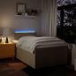Preview: Boxspringbett mit Matratze Creme 120x200 cm Stoff
