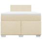 Preview: Boxspringbett mit Matratze Creme 120x200 cm Stoff