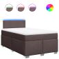Preview: Boxspringbett mit Matratze Dunkelbraun 120x200 cm Stoff