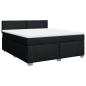 Preview: Boxspringbett mit Matratze Schwarz 180x200 cm Stoff