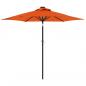 Preview: Sonnenschirm mit LED und Stahlmast Terracotta 225x225x212 cm