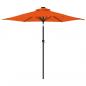 Preview: Sonnenschirm mit LED und Stahlmast Terracotta 225x225x212 cm