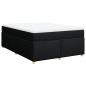 Preview: Boxspringbett mit Matratze Schwarz 140x200 cm Stoff