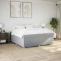 Preview: Boxspringbett mit Matratze Hellgrau 180x200 cm Stoff