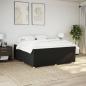 Preview: Boxspringbett mit Matratze Schwarz 180x200 cm Stoff