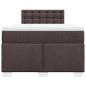 Preview: Boxspringbett mit Matratze Dunkelbraun 120x190 cm Stoff