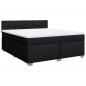 Preview: Boxspringbett mit Matratze Schwarz 180x200 cm Stoff