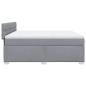 Preview: Boxspringbett mit Matratze Hellgrau 180x200 cm Stoff