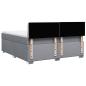 Preview: Boxspringbett mit Matratze Hellgrau 180x200 cm Stoff
