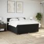 Preview: Boxspringbett mit Matratze Schwarz 180x200 cm Stoff