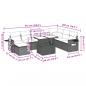 Preview: 9-tlg. Garten-Sofagarnitur mit Kissen Braun Poly Rattan