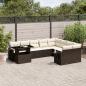 Preview: ARDEBO.de - 10-tlg. Garten-Sofagarnitur mit Kissen Braun Poly Rattan