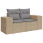 Preview: ARDEBO.de - 8-tlg. Garten-Sofagarnitur mit Kissen Beige Poly Rattan