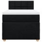 Preview: Boxspringbett mit Matratze Schwarz 90x190 cm Stoff