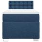 Preview: Boxspringbett mit Matratze Blau 90x190 cm Stoff