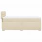 Preview: Boxspringbett mit Matratze Creme 100x200 cm Stoff