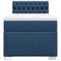 Preview: Boxspringbett mit Matratze Blau 90x190 cm Stoff