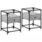 Preview: Nachttische 2 Stk. Grau Sonoma 40x40x55 cm Holzwerkstoff